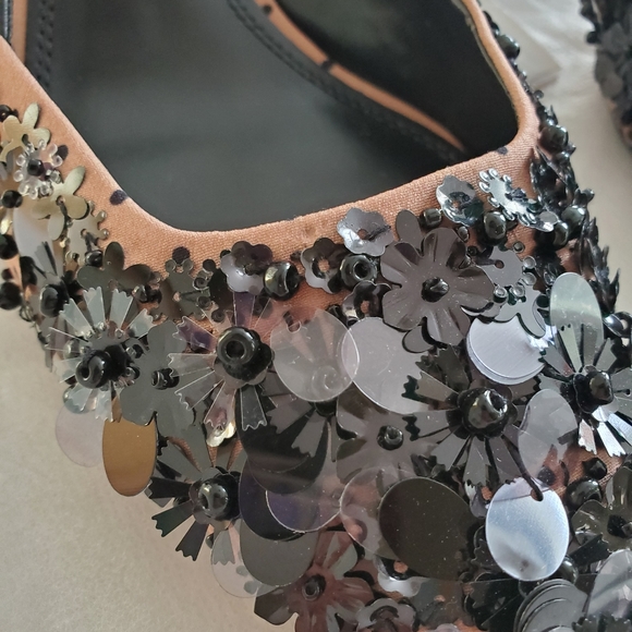 SLINGBACK HIGH HEELS WITH SEQUINS - Picture 8 of 13